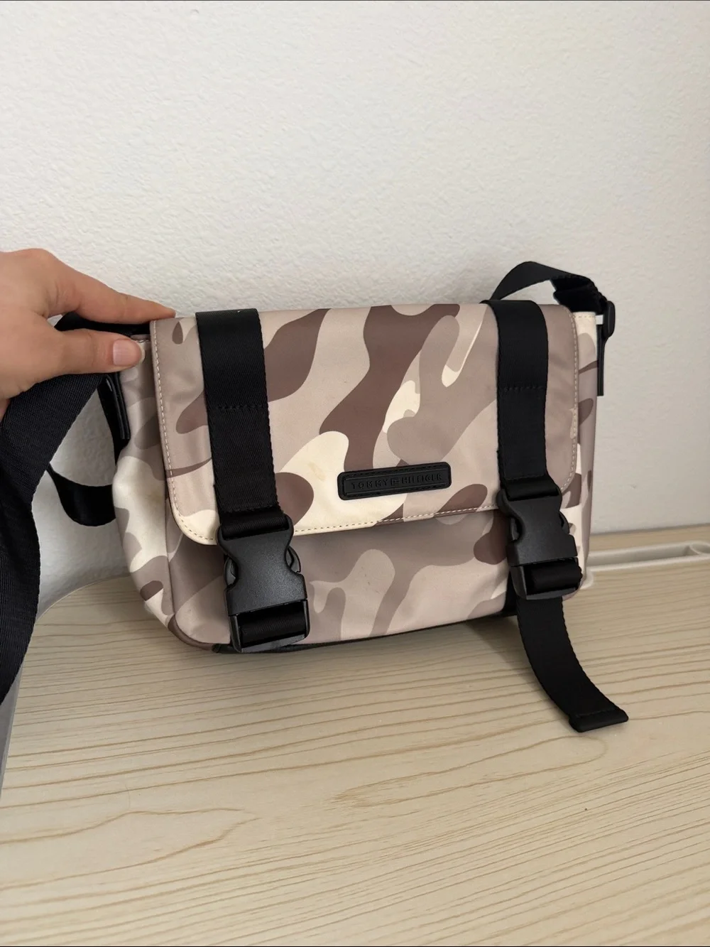 Tommy Bahama Desert Camo Messenger Bag in Tan and Beige